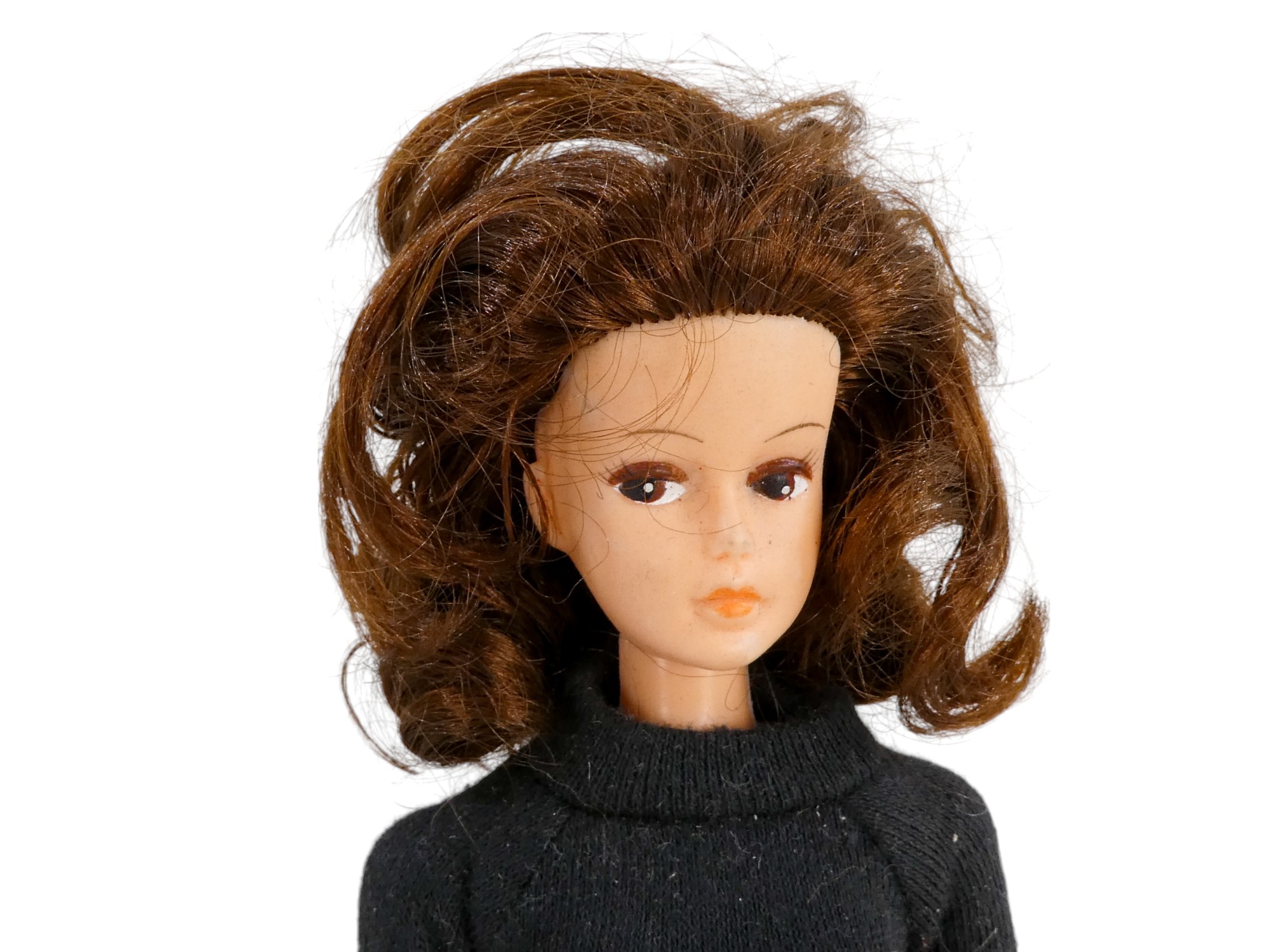 The Avengers Emma Peel vintage doll - possibly Fairylite 1966, wearing black roll neck sweater, - Image 3 of 4