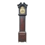 An early 19th century longcase clock by Benjamin Andrew of St Austell - the brass dial set out