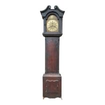 An early 19th century longcase clock by Benjamin Andrew of St Austell - the brass dial set out