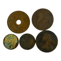 A small quantity of tokens - mostly from the 18th century.