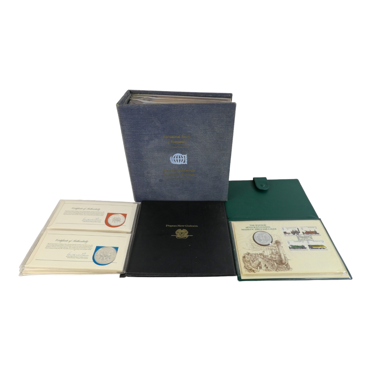 International Society of Postmasters commemorative album - containing First Day Covers mounted