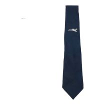 Concorde - a navy blue tie embroidered with an image of Concorde.