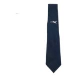 Concorde - a navy blue tie embroidered with an image of Concorde.