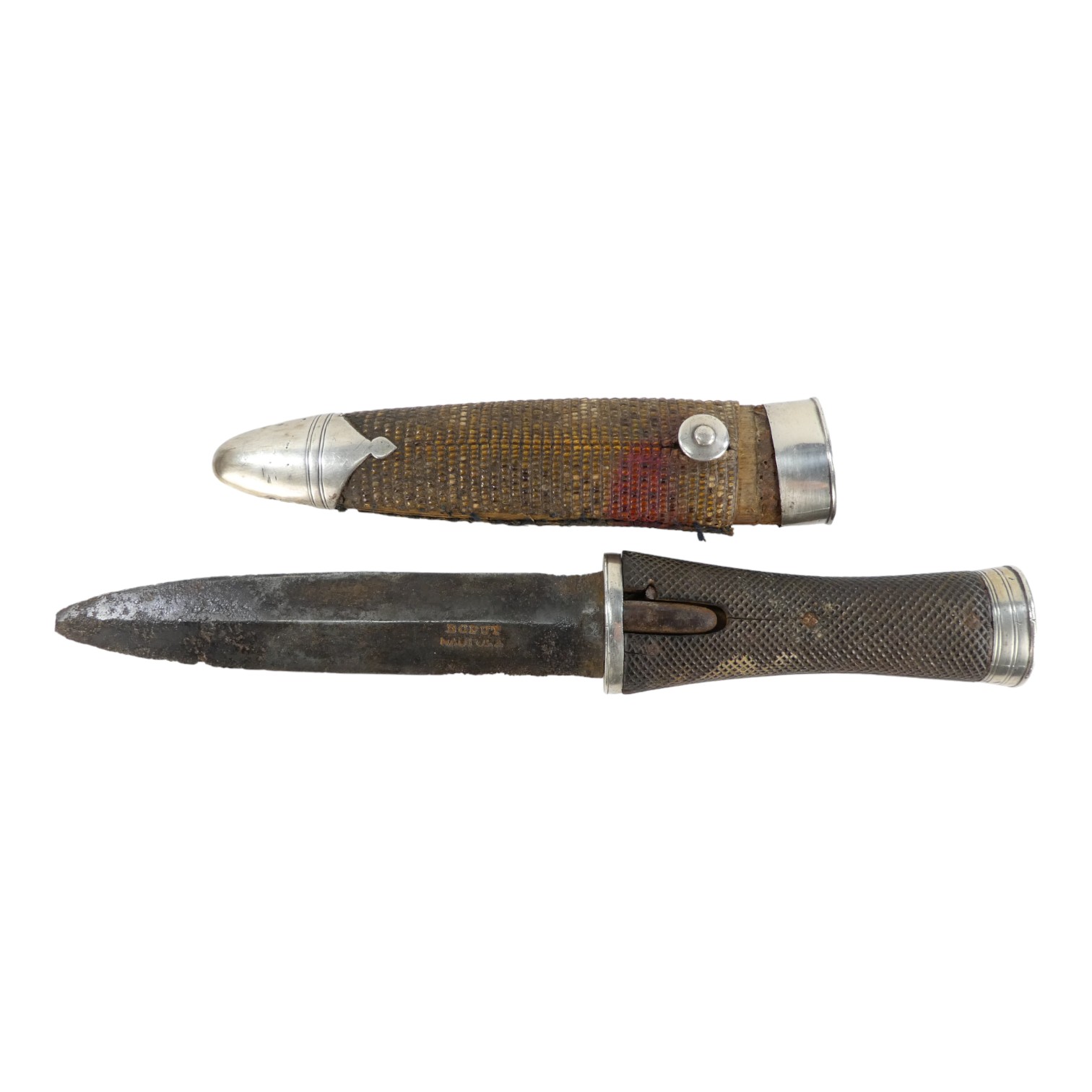 A late 19th century Indian hunting dagger by Boput of Nagpore - with a double edged blade, and - Image 3 of 5