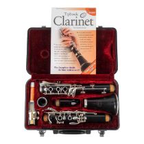 A late 20th century clarinet - by Jupiter, crated and with a beginners guide.