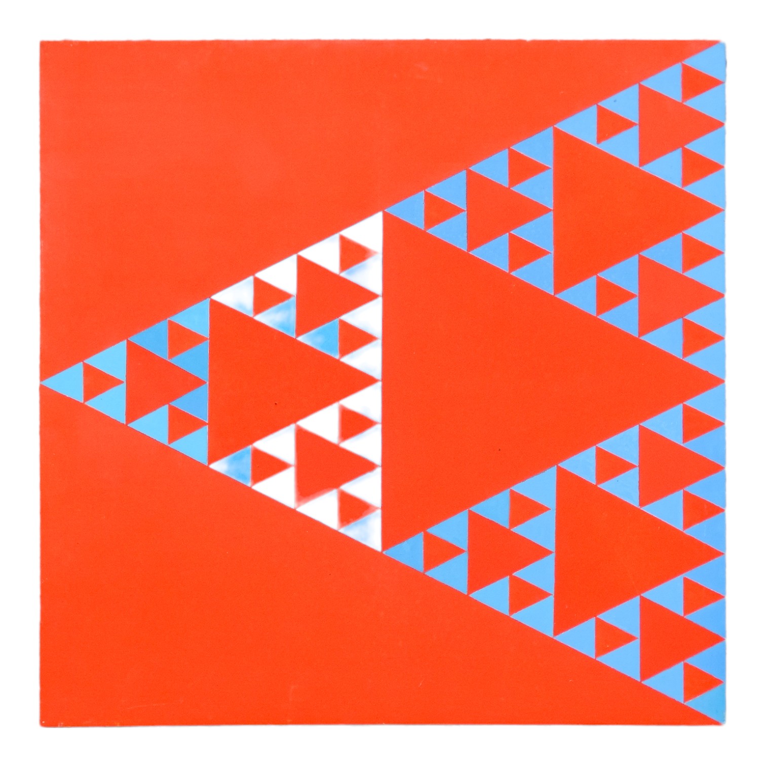 20th Century British Triangular Forms Acrylic on canvas Unframed Picture size 100 x 100cm Together - Image 6 of 7