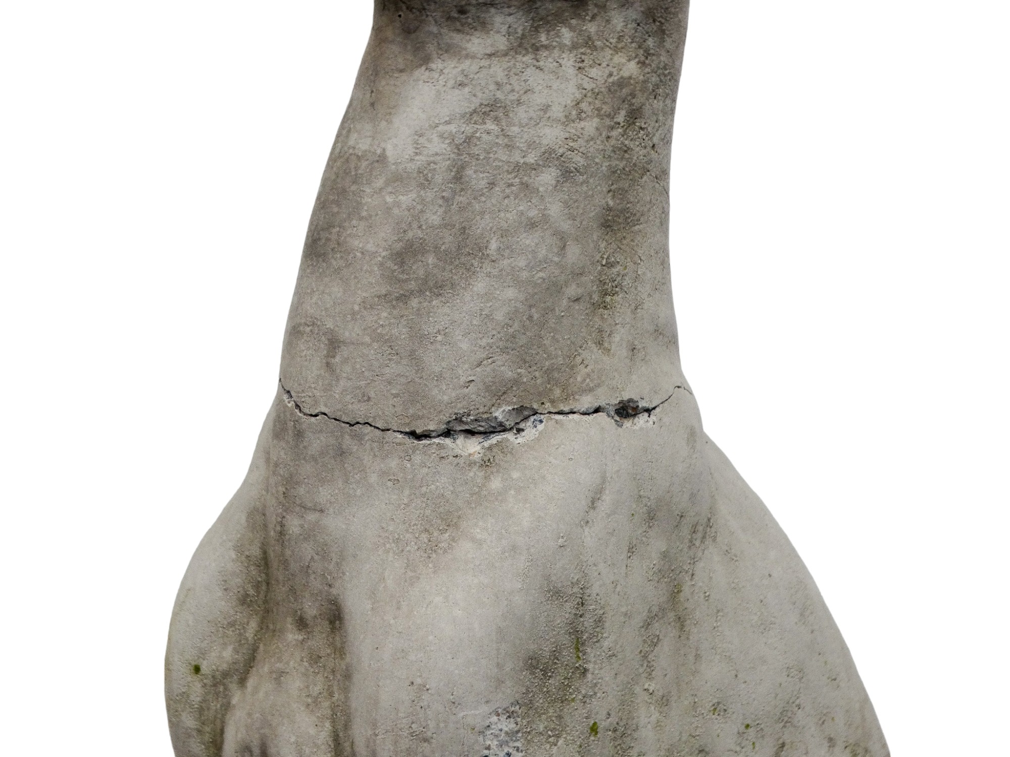 Pair of reconstituted stone dogs - seated alert pose, 55cm high - Image 10 of 10