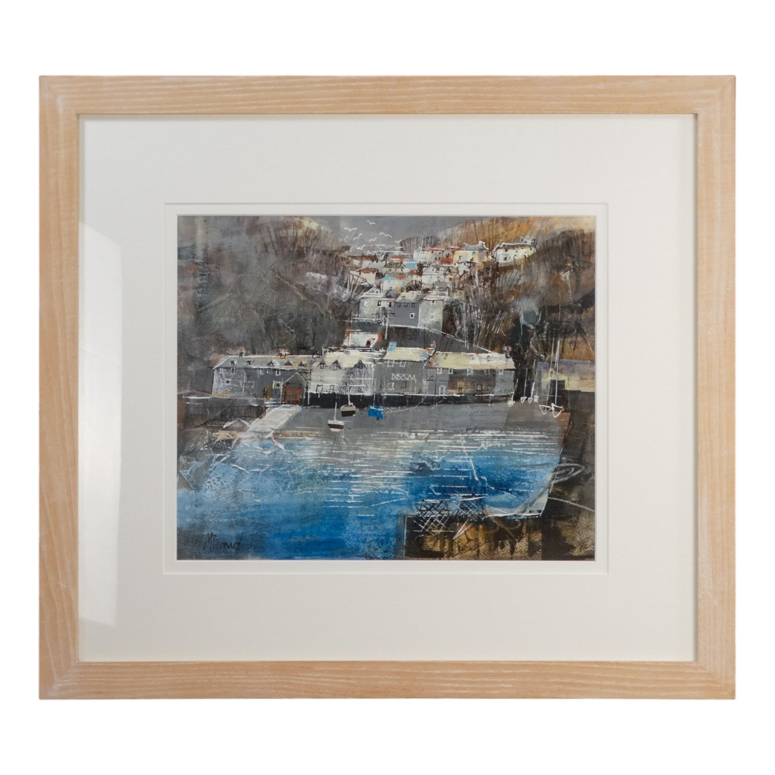 Mike BERNARD (British b. 1957) Clovelly - North Devon Mixed media on paper Signed lower left, - Image 2 of 5