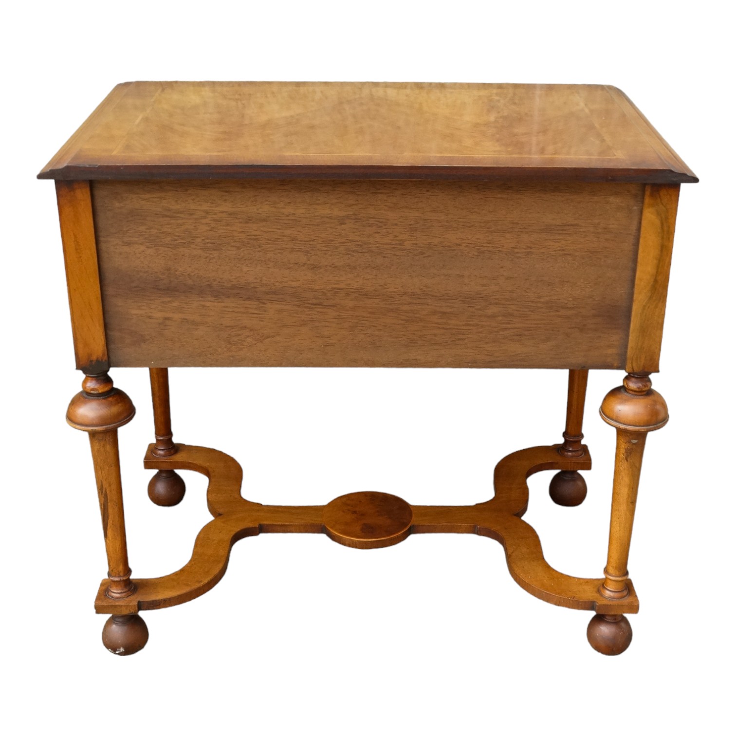 A walnut William and Mary style lowboy - the rectangular moulded top with cross banding above an - Image 5 of 6