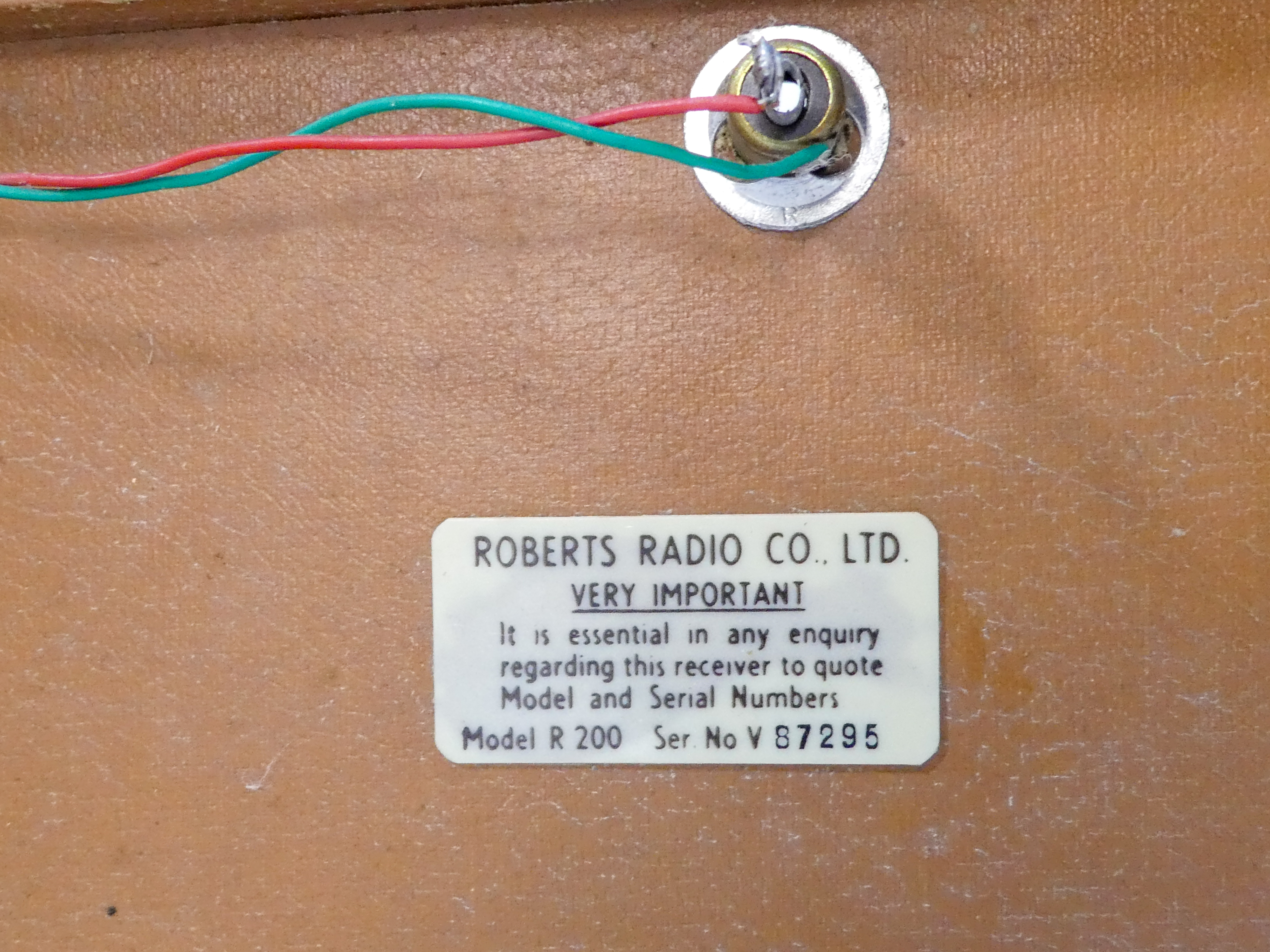 A 1960's Roberts radio - model R200, with sand coloured cloth case, width 23cm. - Image 4 of 5