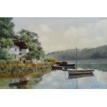 Margaret MERRY (British 20th/21st Century) Still Morning On The Helford Body colour on paper