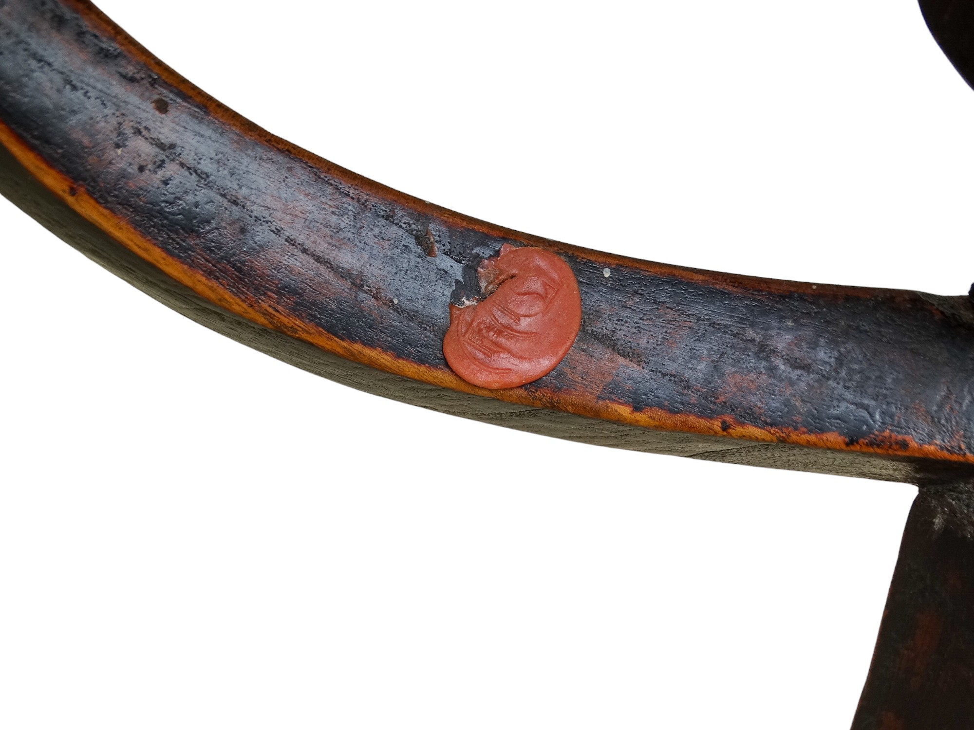 A Chinese oriental hardwood square table - the cleated panel top above a shaped corner bracket, on - Image 4 of 6