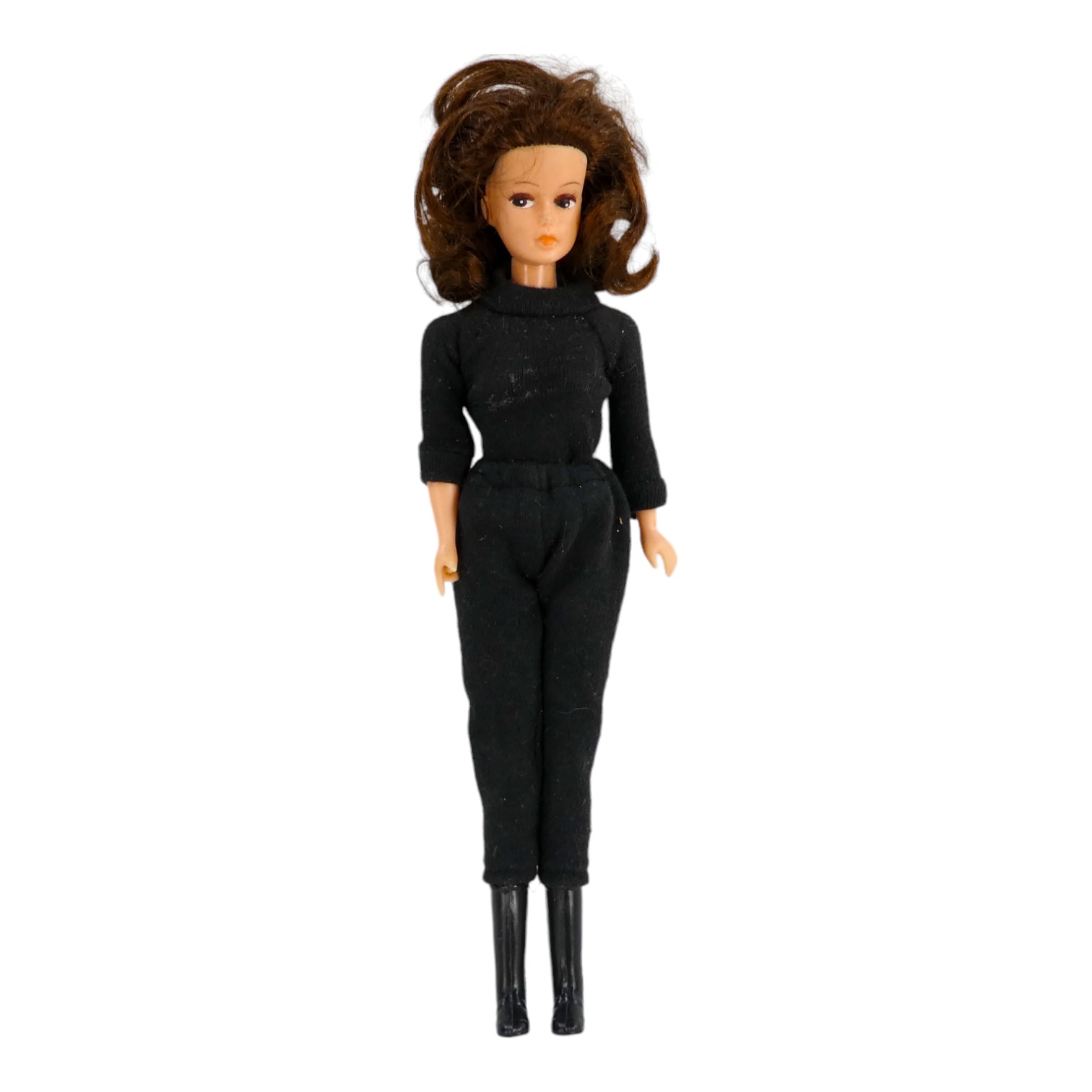 The Avengers Emma Peel vintage doll - possibly Fairylite 1966, wearing black roll neck sweater, - Image 2 of 4