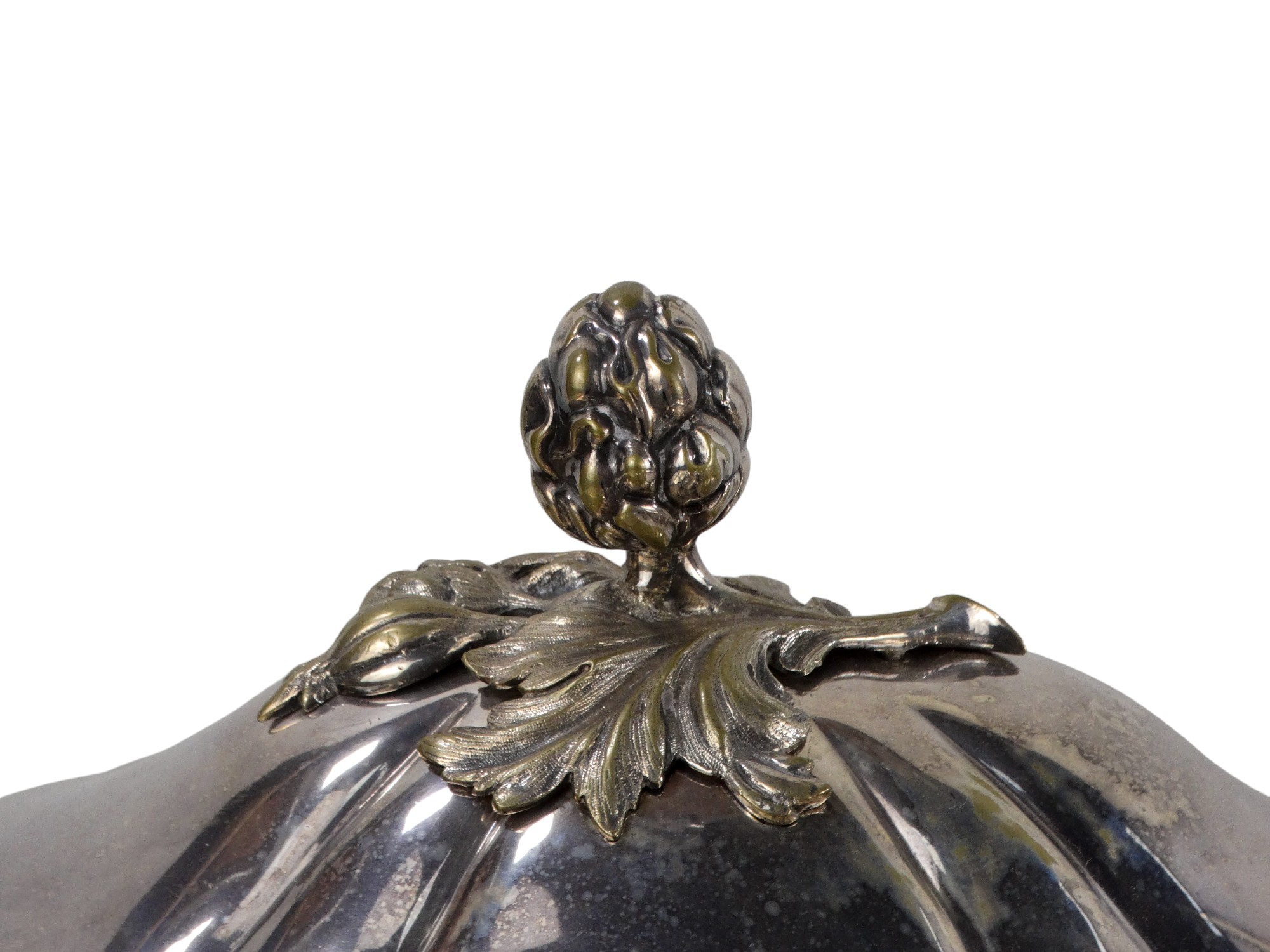 A quantity of silver plate - an oval cloche, the knop in the form of an artichoke, together with - Image 3 of 5