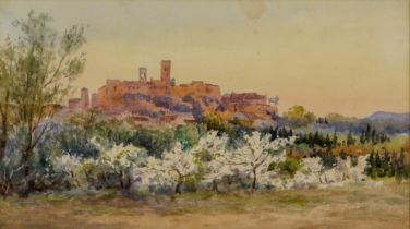 Lady Frances MAXWELL-LYTE (British 1853-1925) Elne nr. Perpignan Watercolour Framed and glazed