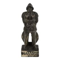 George Duncan MACDOUGALD (British 1881-1945) Figure of a Lifeboatman Cast and silver plated, bearing