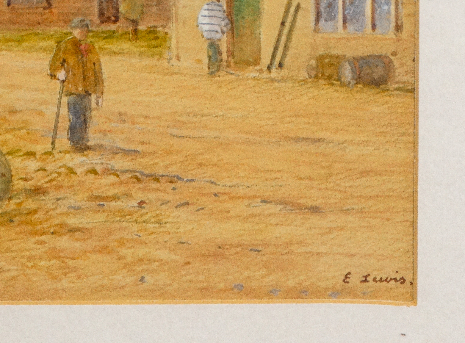 E. LEWIS (19th/20th Century) Rue Quai Henri IV Dieppe Watercolour Signed lower right, inscribed with - Image 7 of 8