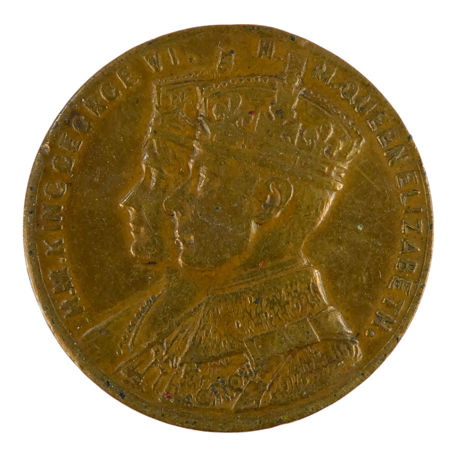 A George VI coronation token - together with a silver George V and Mary token. - Image 2 of 5