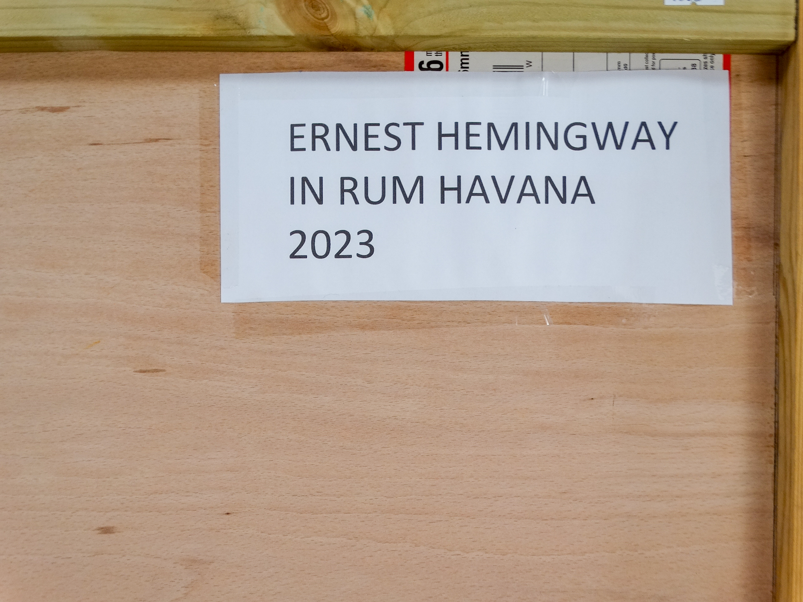 Bill GOODH (British b. 1949) Ernest Hemingway in Rum Havana Bottle caps on board Signed and titled - Image 4 of 4