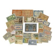 A quantity of foreign banknotes - to include, Germany, Portugal, Spain and Italy.