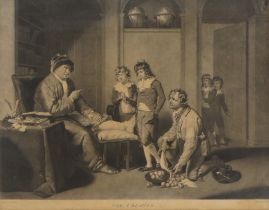 After William Redmore BIGG The Truants Engraving Hogarth framed and glazed Picture size 44 x 55cm