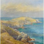 Cornish 20th Century View of Newquay Watercolour Picture size 51 x 50cm Overall size 72 x 71cm