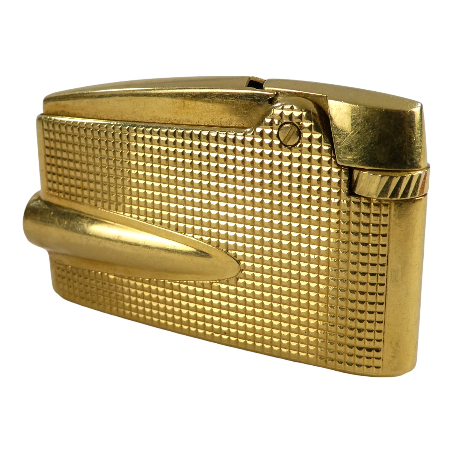 An 18ct gold Ronson lighter - the sides with engine turning and engraved with initials, weight 84g - Image 6 of 7