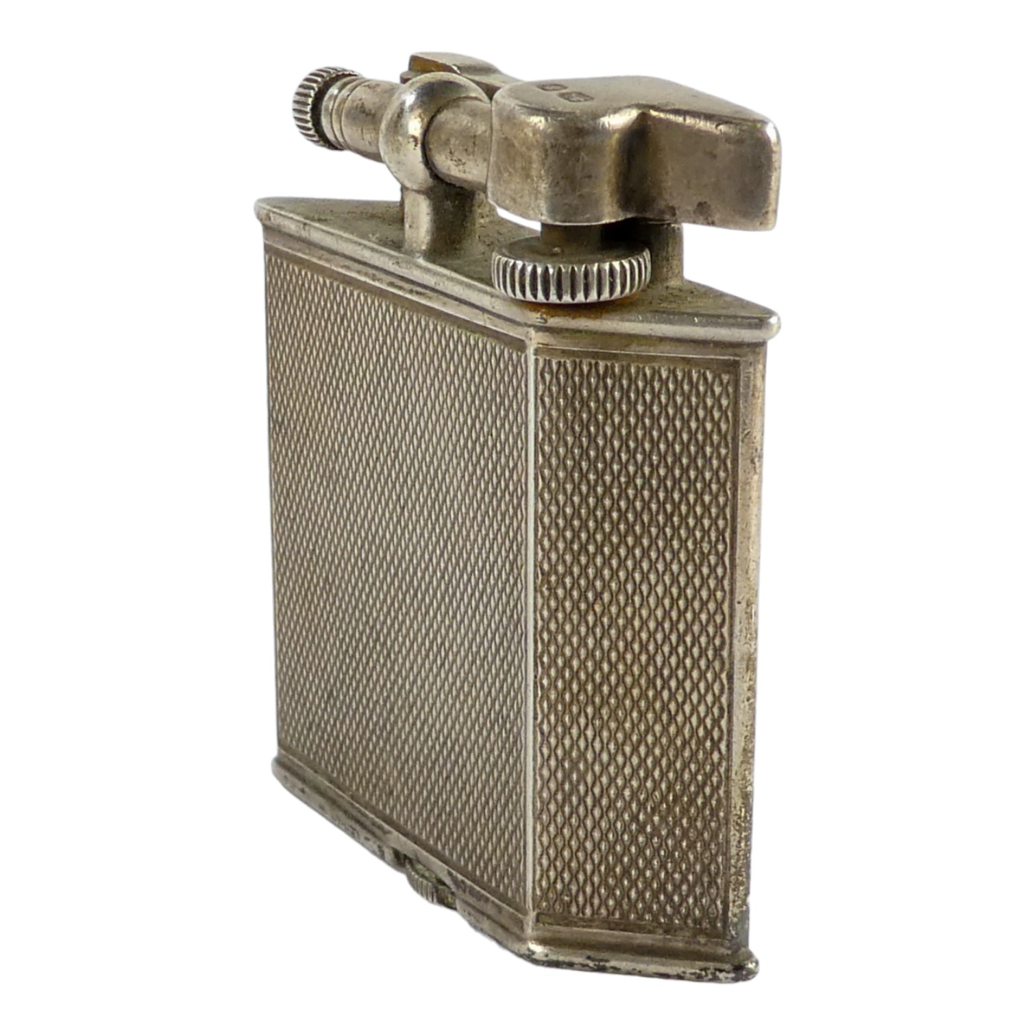 An Art Deco style Parker Beacon silver cigarette lighter - London 1936, Parker Pipe Co, rhombus - Image 9 of 15