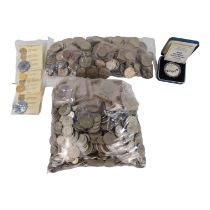 A quantity of United Kingdom 'silver' coinage - mostly 20th century with some earlier, including a