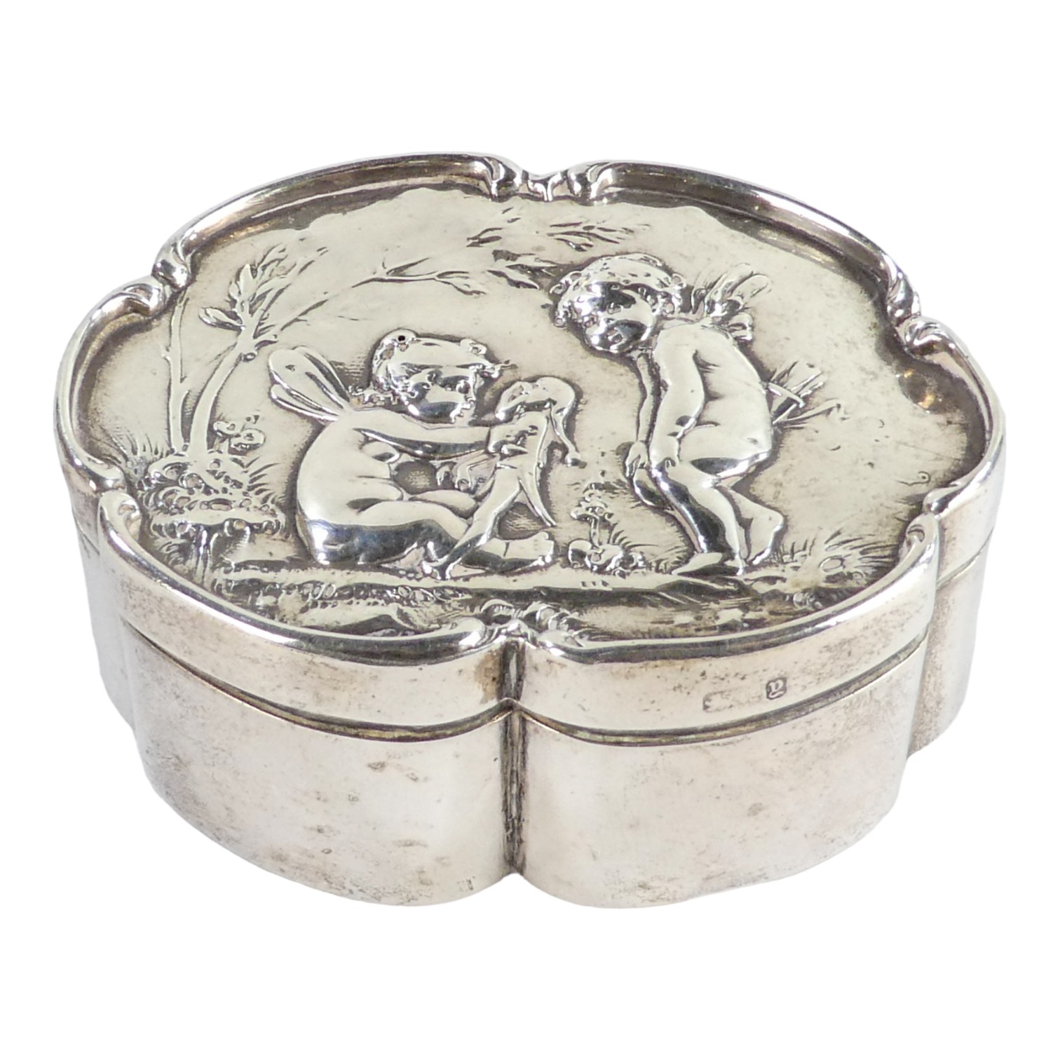 A silver box - Birmingham 1898, Deakin & Francis Ltd, of oval form, the repousse cover decorated - Image 2 of 7