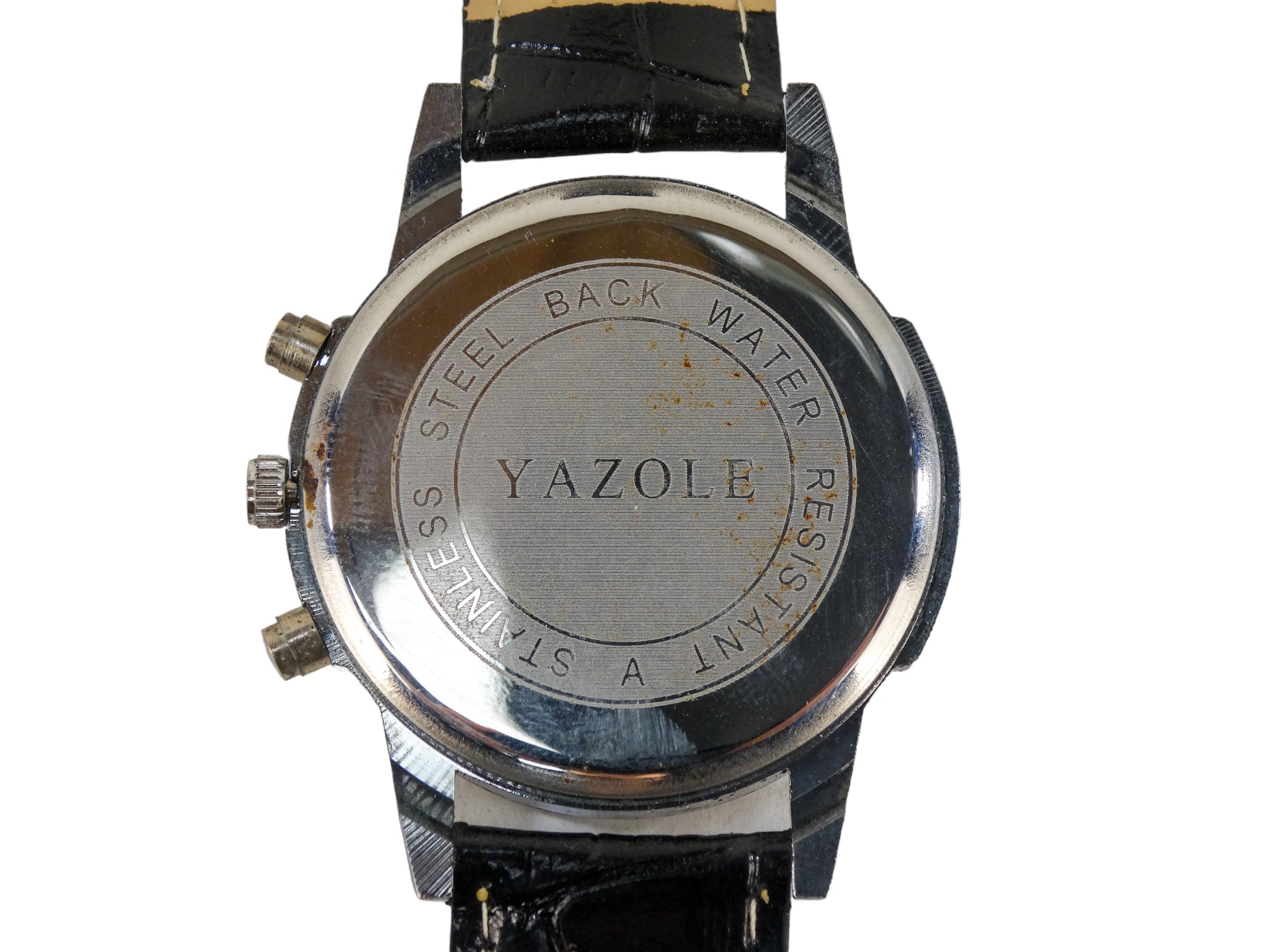 A Yazole stainless steel cased gentleman's wristwatch - the blue dial with subsidiary dials, with - Image 6 of 8