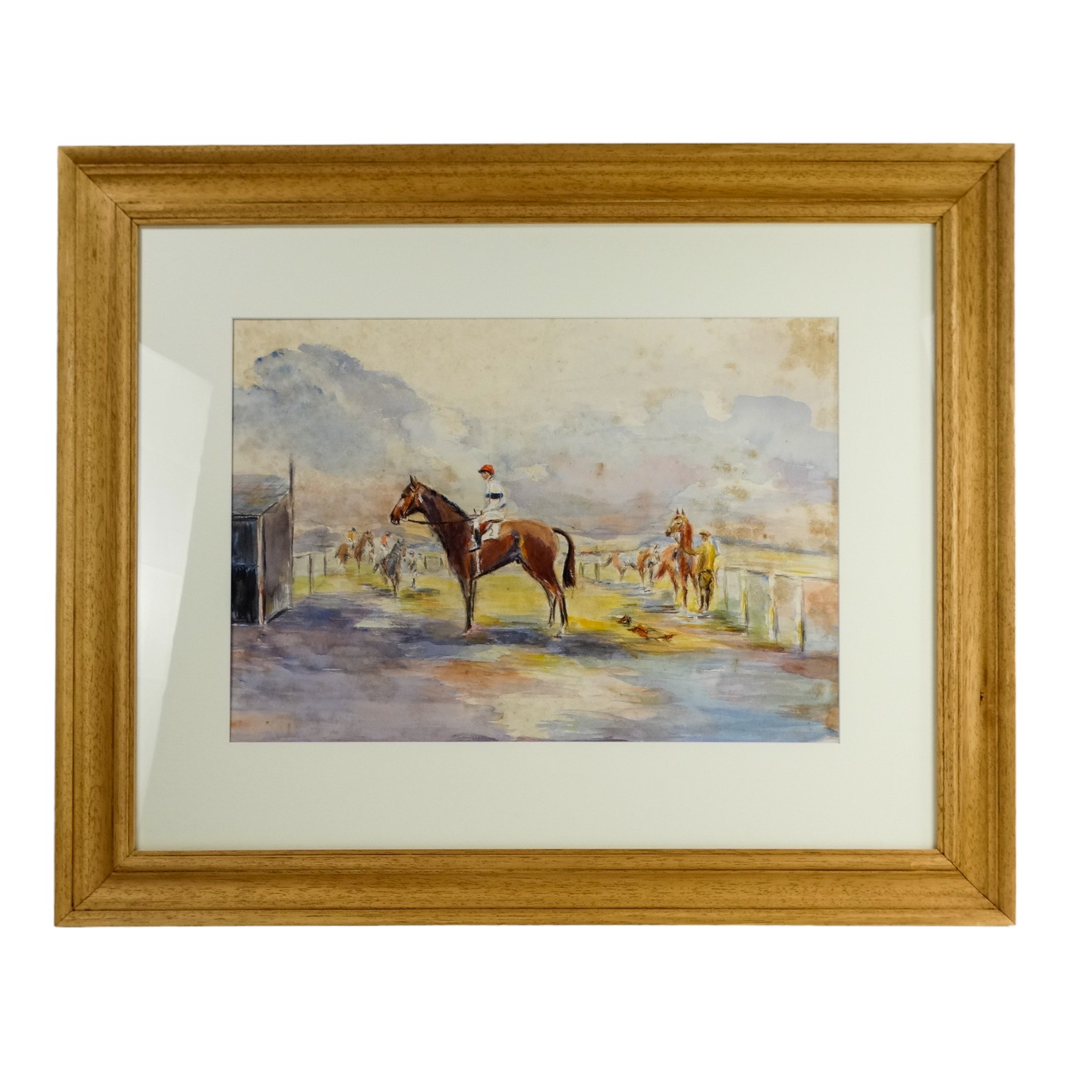 # John Gregory KING (British 1929-2014) Racehorse with Jockey Up Watercolour and gouache Signed - Image 2 of 4