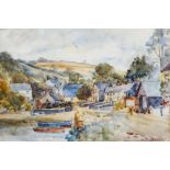 Sidney James BEER (British 1875-1952) Cornish Hamlet Watercolour Signed lower right, titled to