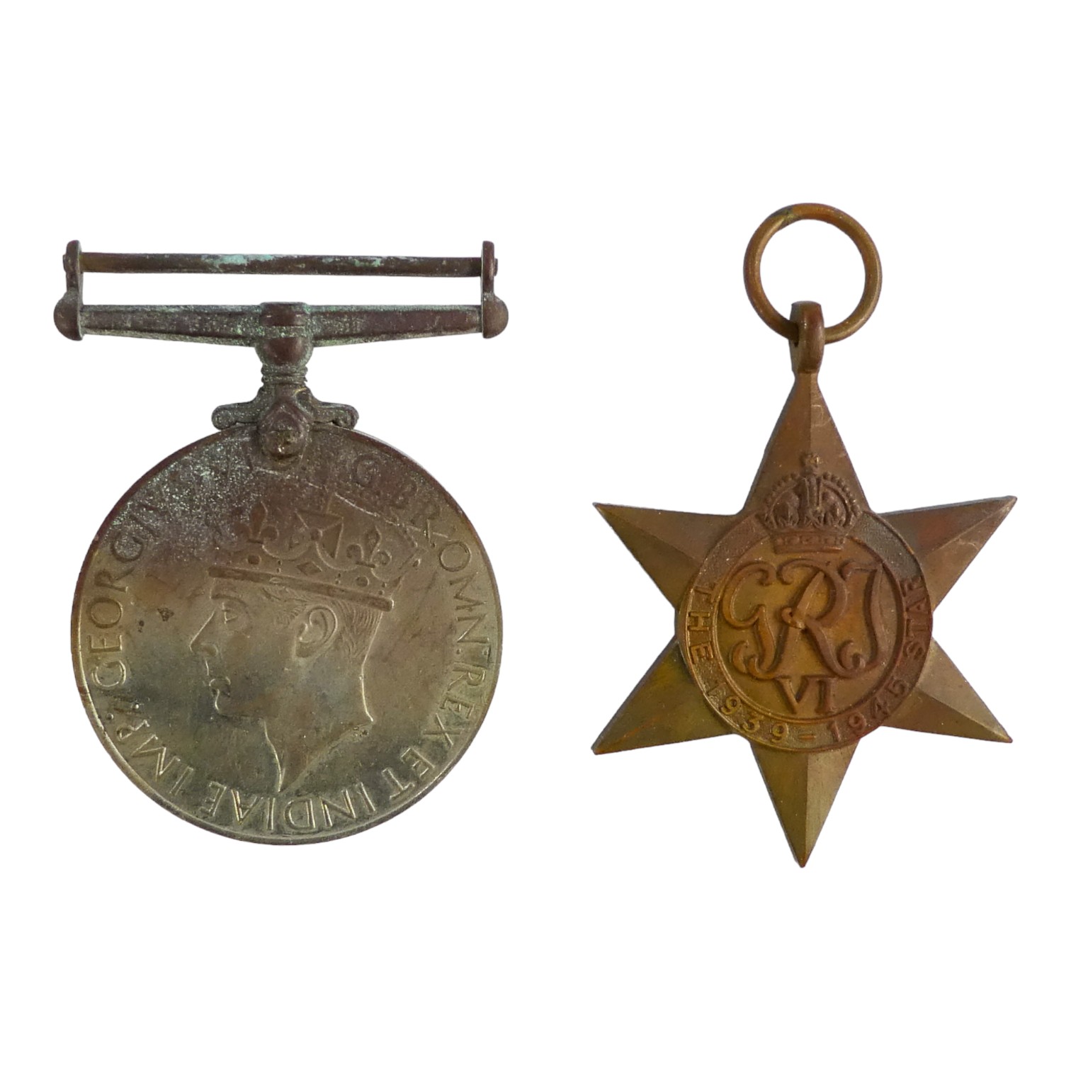 A pair of WWII medals - with original postage box. - Image 2 of 3