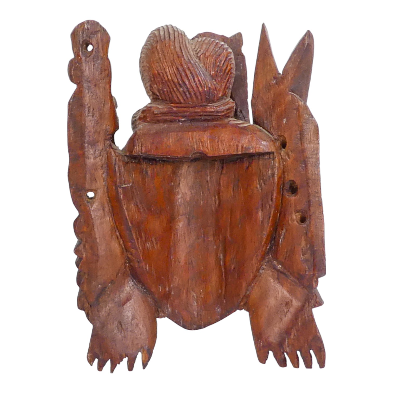 A Balinese 20th century carved hardwood figure - signed to base, height 34cm, together with a - Image 2 of 4