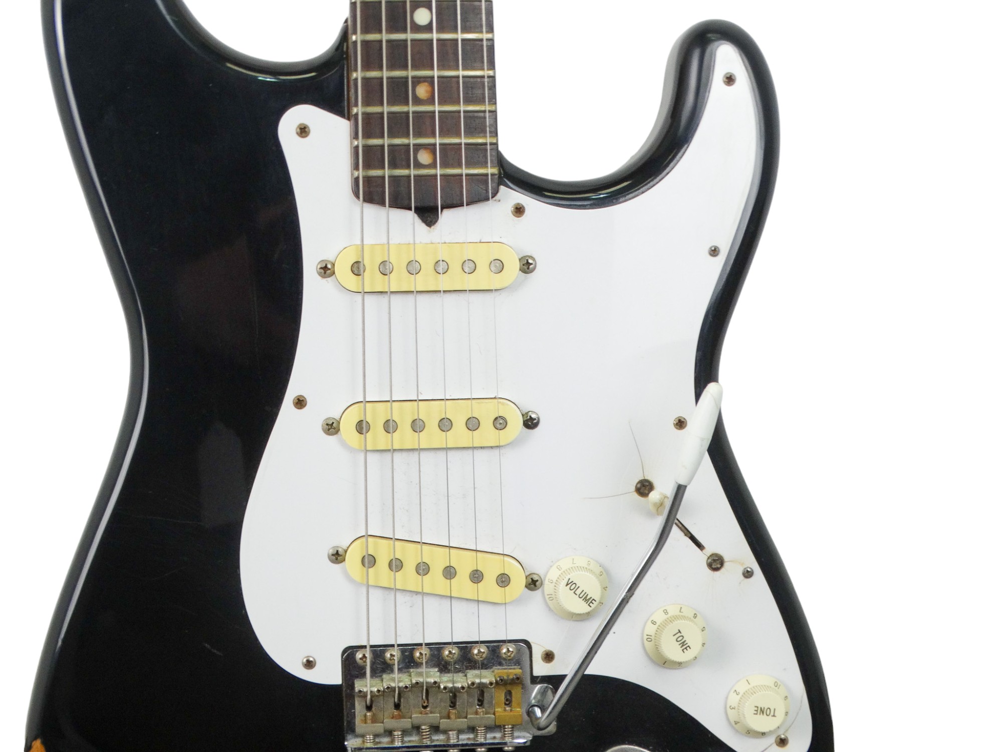 A Squires Stratocaster guitar made in Japan by Fender - with maple neck and rosewood fretboard, with - Image 2 of 10