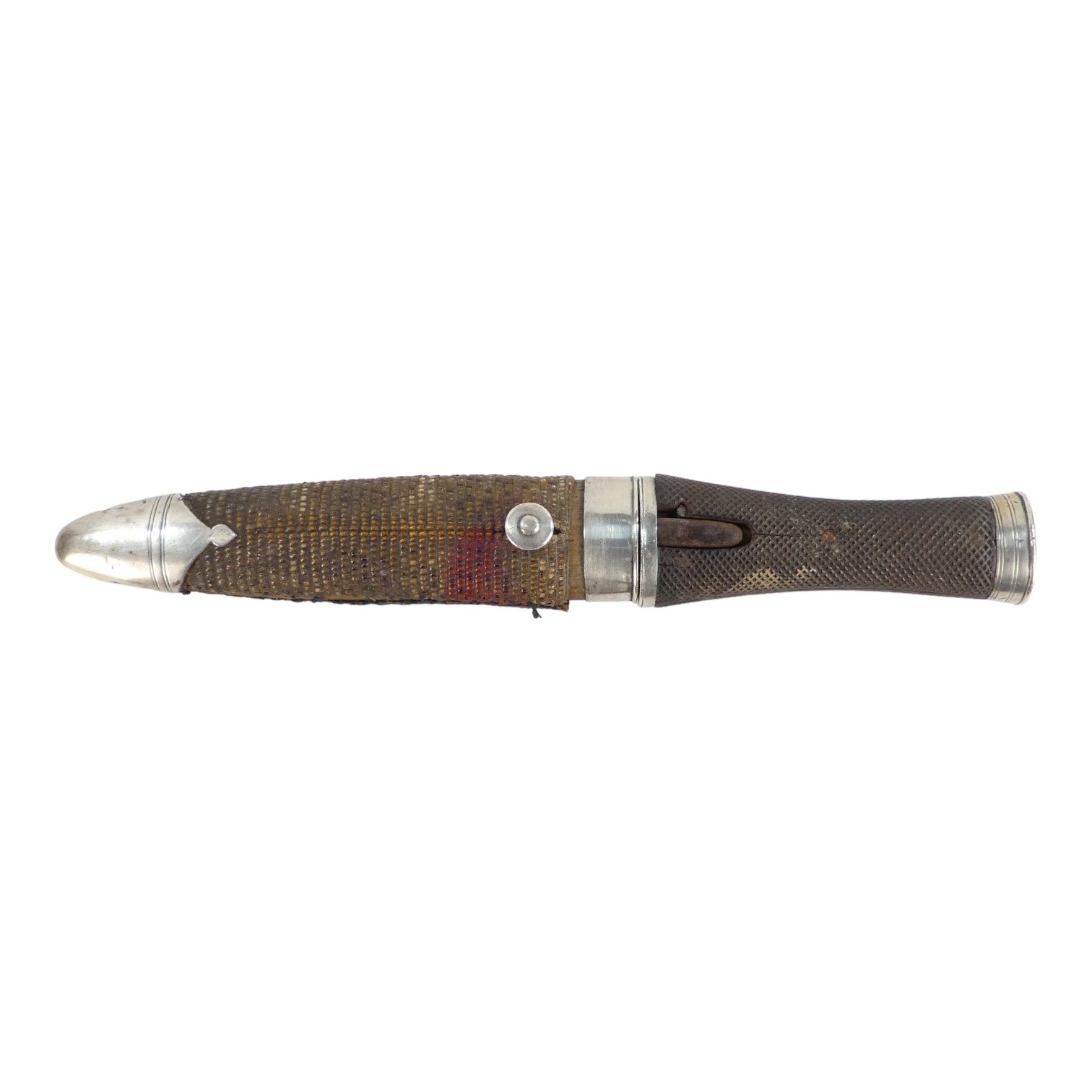 A late 19th century Indian hunting dagger by Boput of Nagpore - with a double edged blade, and