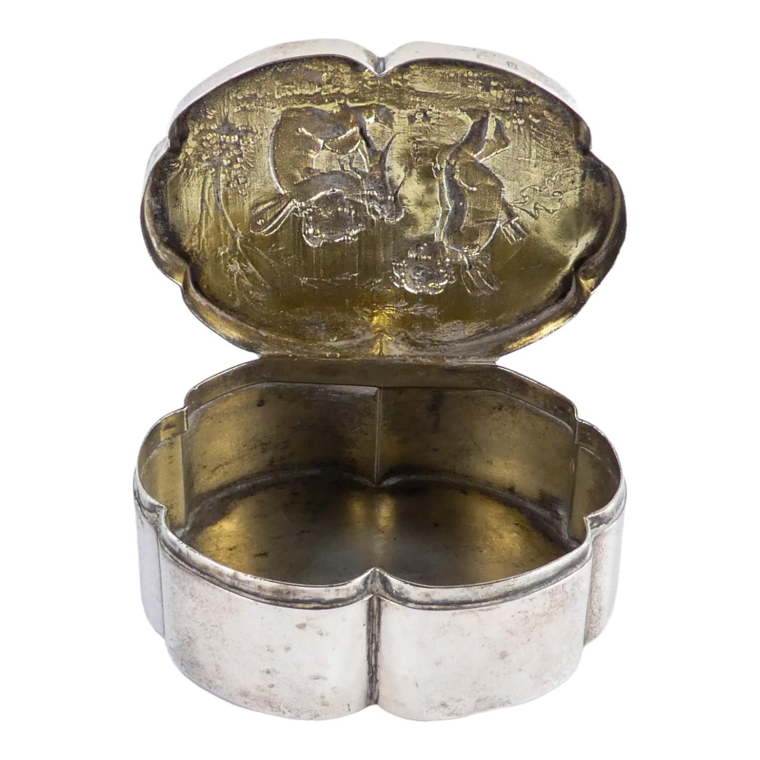 A silver box - Birmingham 1898, Deakin & Francis Ltd, of oval form, the repousse cover decorated - Image 3 of 7
