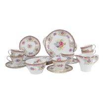 An early 20th century Shelley tea service - Georgian pattern of six place settings including a