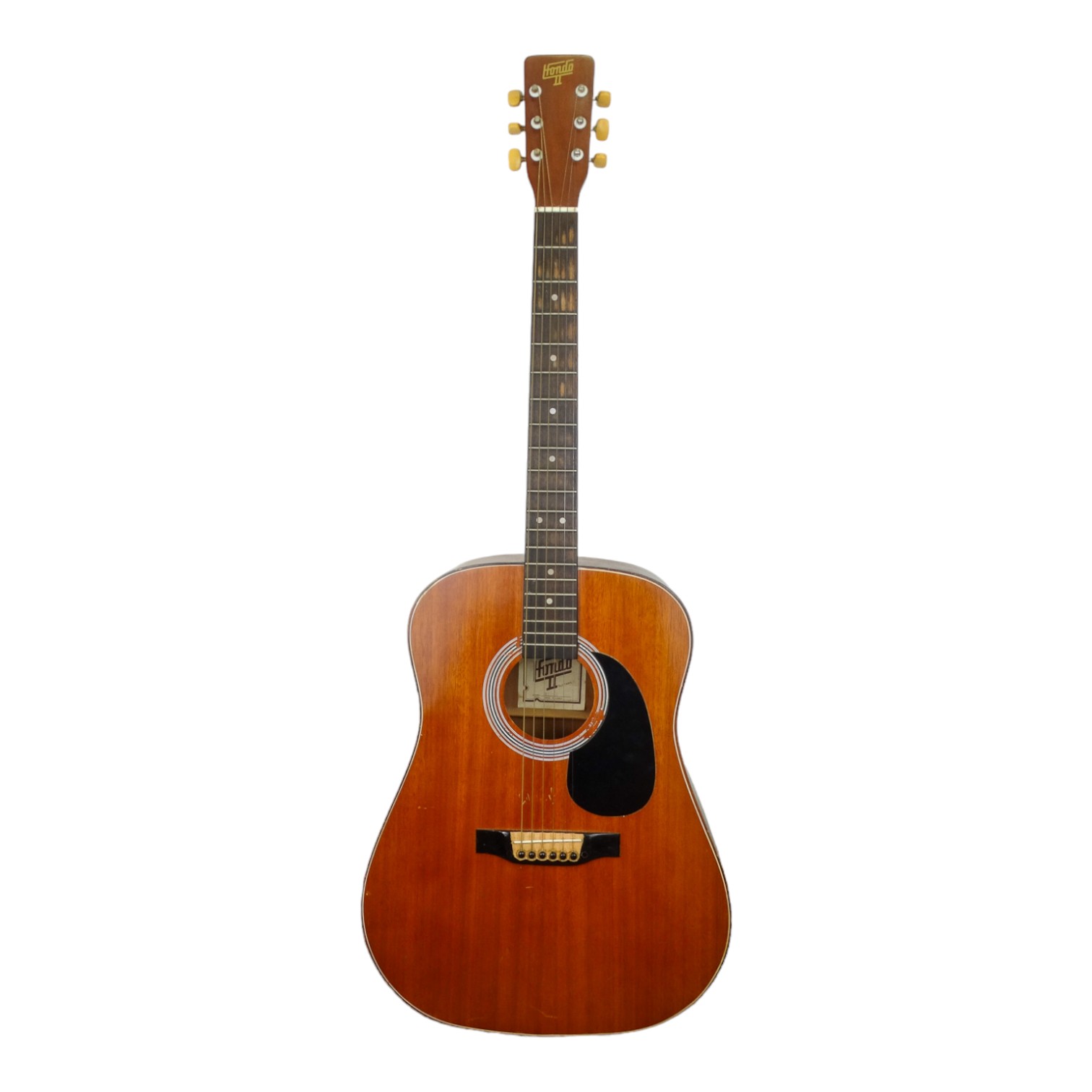 A Hondo II acoustic guitar - with soft case.