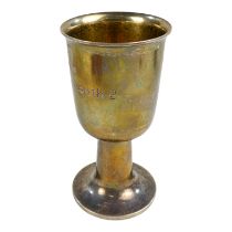 A small silver chalice - Birmingham 1969, Turner & Simpson Ltd, commemorating Queen Elizabeth II,