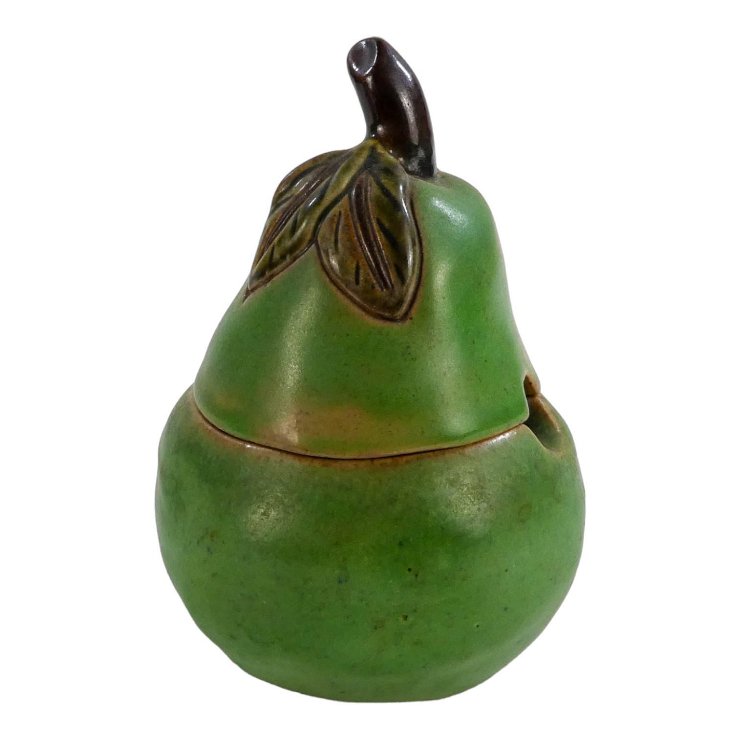 A Royal Doulton stoneware preserve pot - modelled in the form of a pear, height 13cm, together - Image 4 of 8