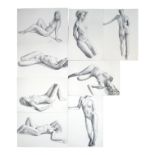 G. PARK (British 20th Century) Eight Nude Studies Lithograph One signed lower right Unframed Picture