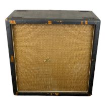 A Marshall basket weave amplifier speaker cabinet - circa 1969, fitted with Celestion green back