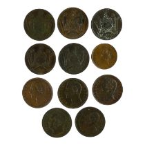 A quantity of Sarawak 1 cent coins - dating from 1863 onwards, together with five North Borneo Co. 1