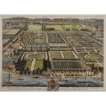 18th Century British Prospect of Chelsea - the house of Prince Henry Duke of Beaufort Colour