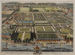 18th Century British Prospect of Chelsea - the house of Prince Henry Duke of Beaufort Colour