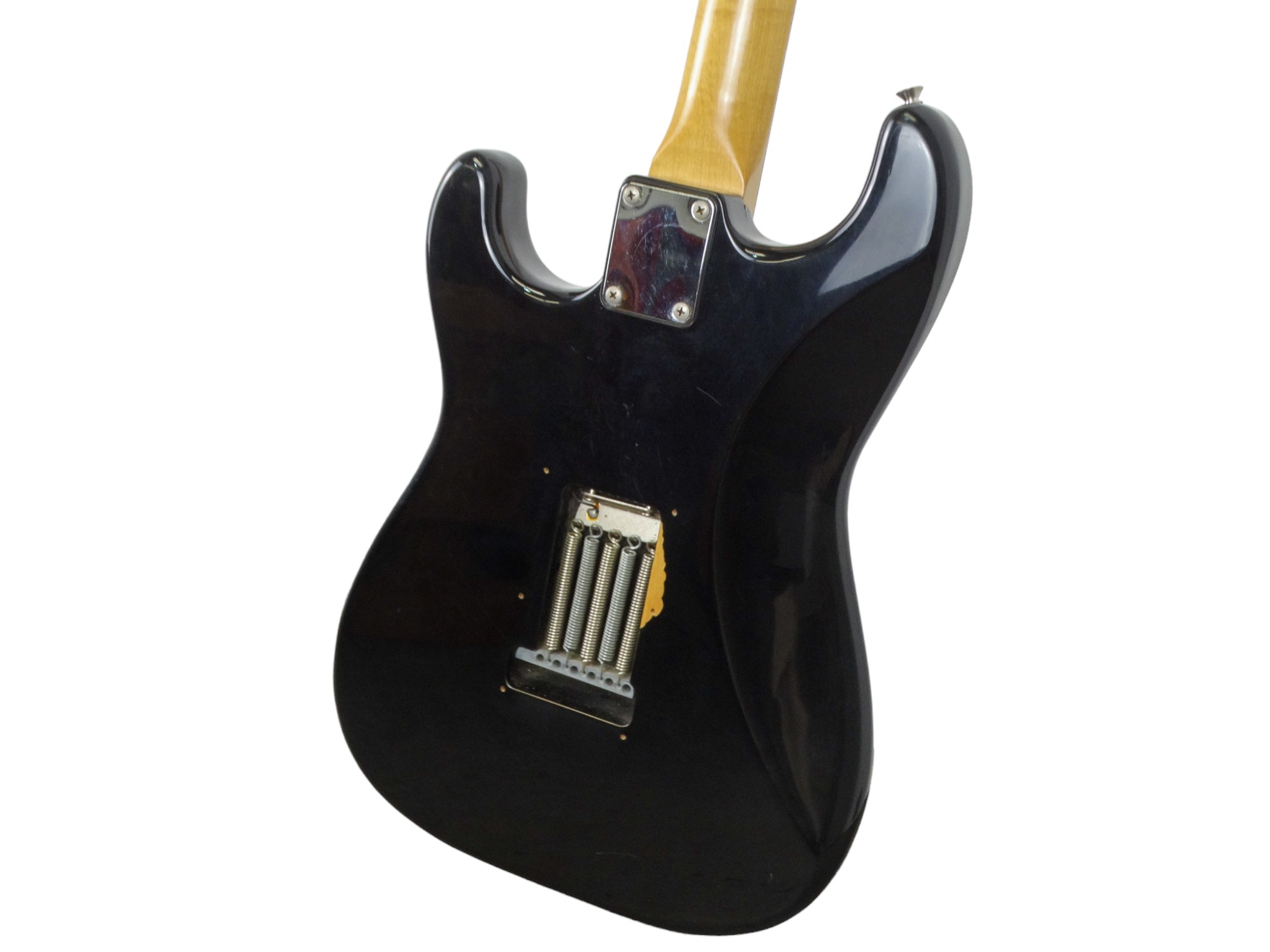 A Squires Stratocaster guitar made in Japan by Fender - with maple neck and rosewood fretboard, with - Image 8 of 10