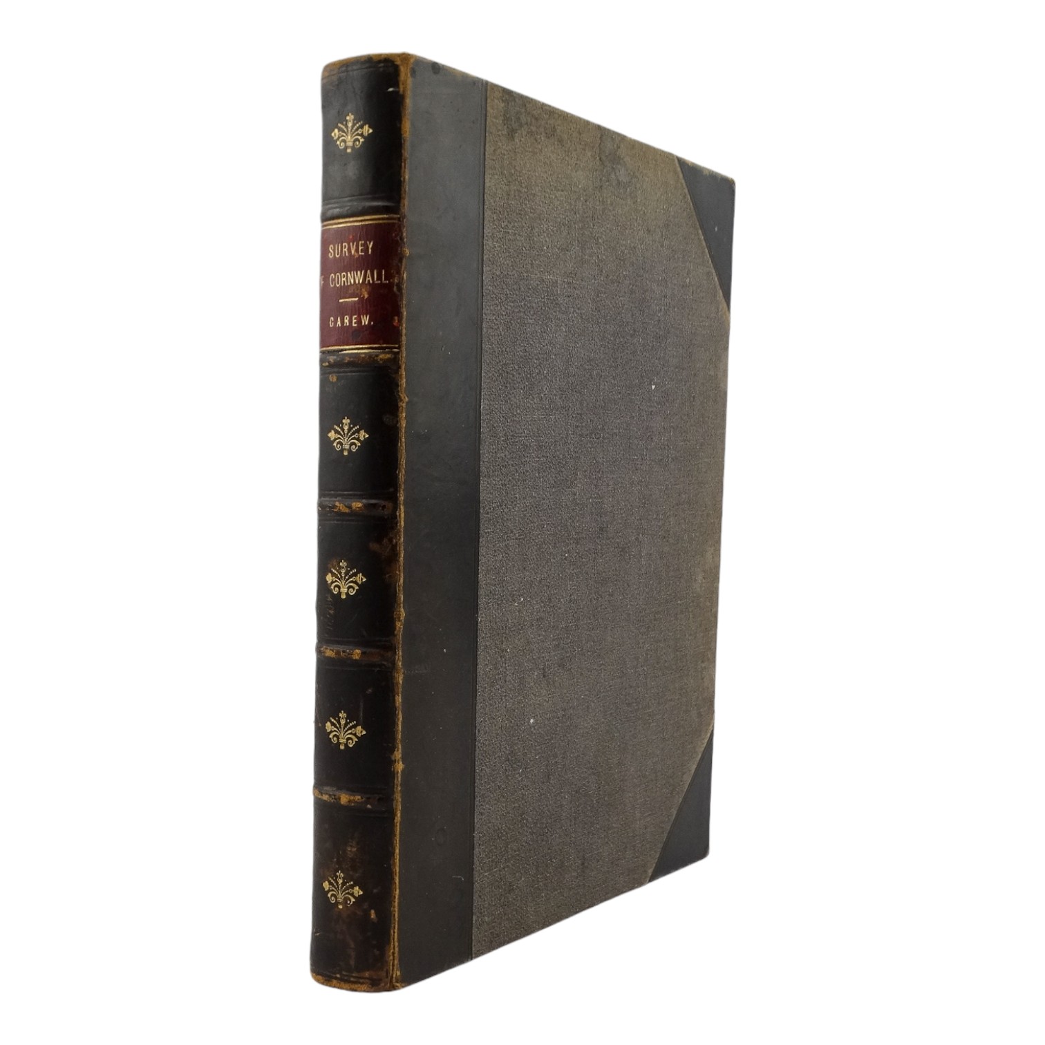 CAREW Richard, Survey of Cornwall - published T Bensley 1811, half leather.