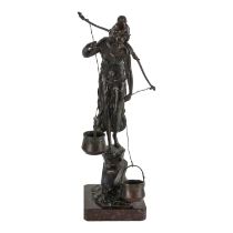 # Victor Heinrich SEIFERT (Austrian 1870-1953) Water-carrier Bronze Signed to rocks and raised on